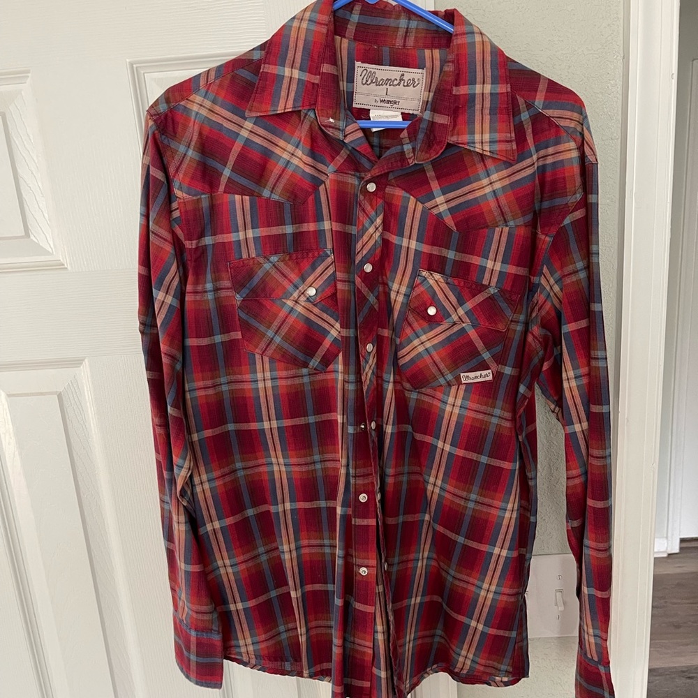 Wrangler pearl snap western shirt